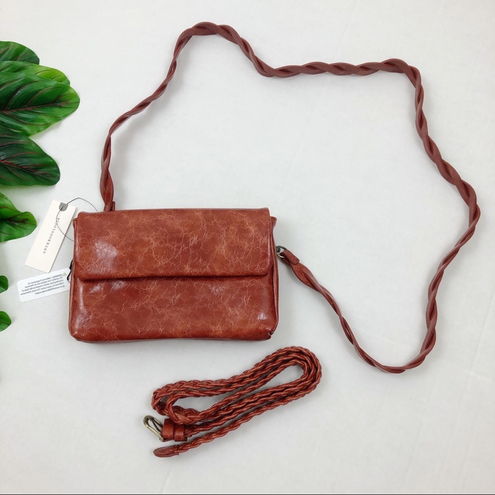 Anthropologie Marietta Convertible Crossbody Bag Vintage Style Red